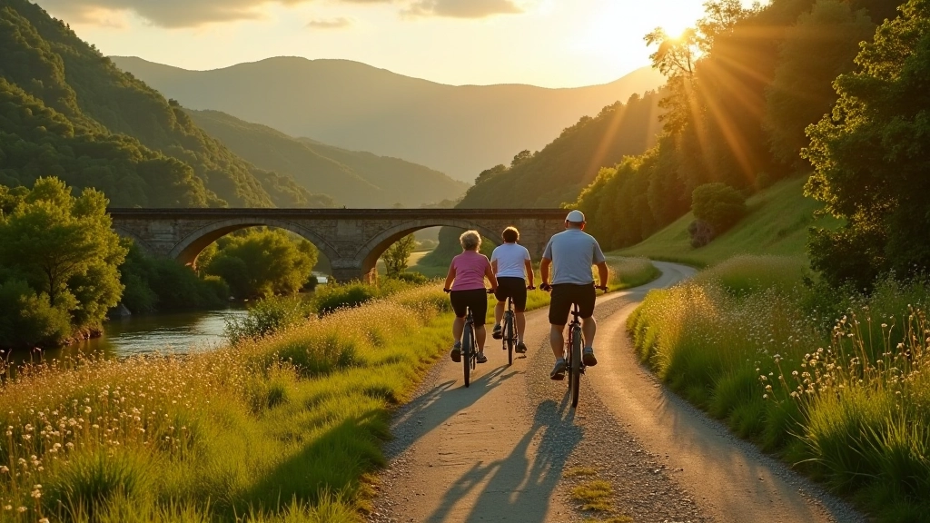 Jubilados disfrutando del ciclismo en ruta en el valle
